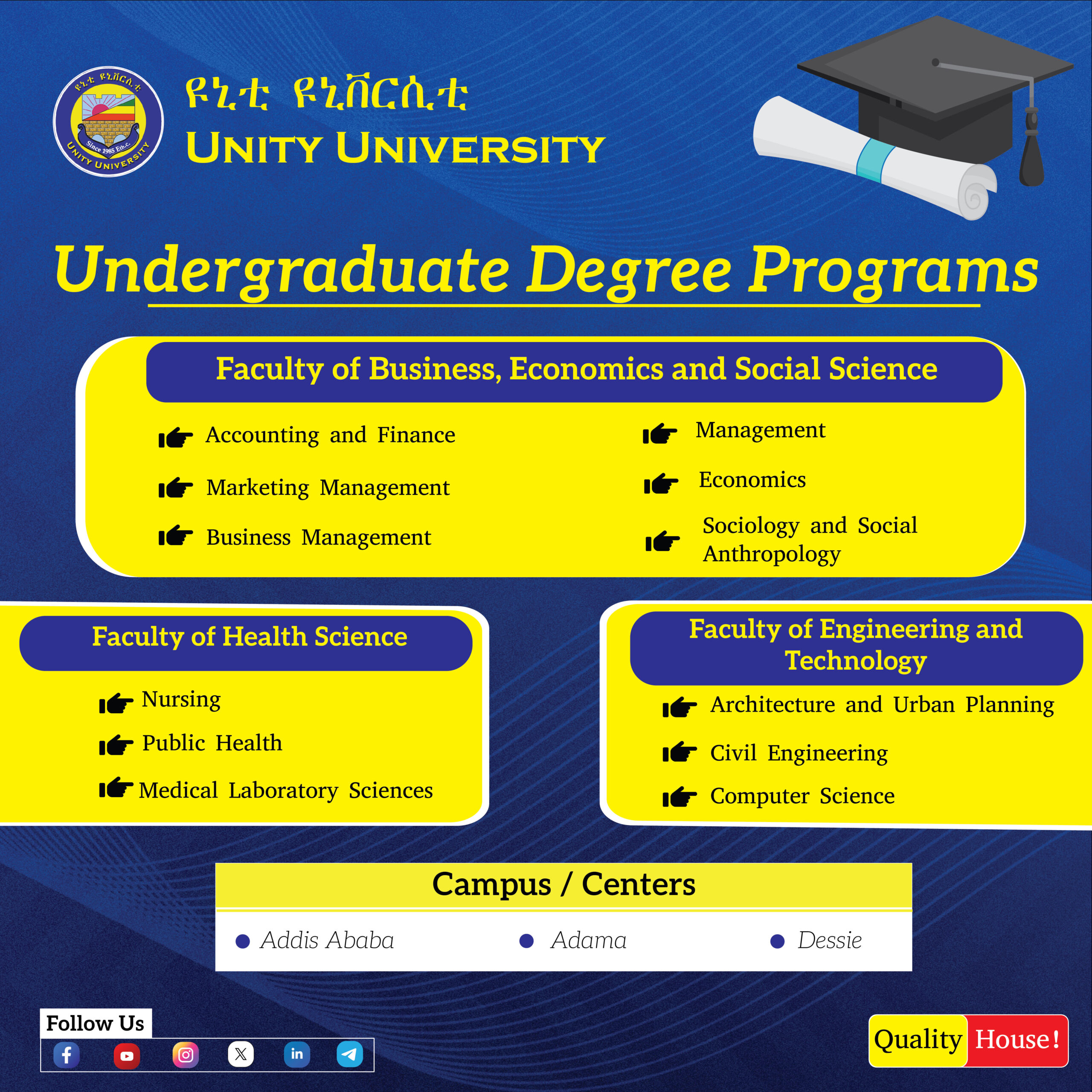 Unity University Undergraduate Program